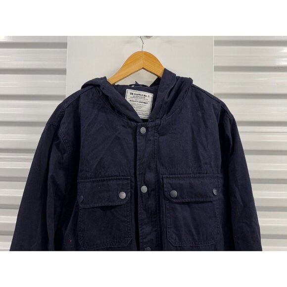 DB Supply Water-Repellent Navy Blue Parka with Hood L NWT Outer Jacket - Picture 2 of 9
